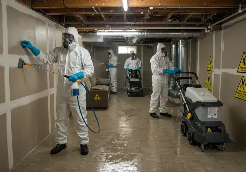 Basement Moisture Removal and Structural Drying process in Terrace Park, OH